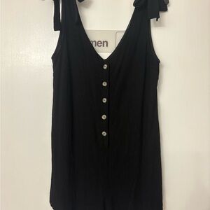 She + Sky Black Sleeveless Romper